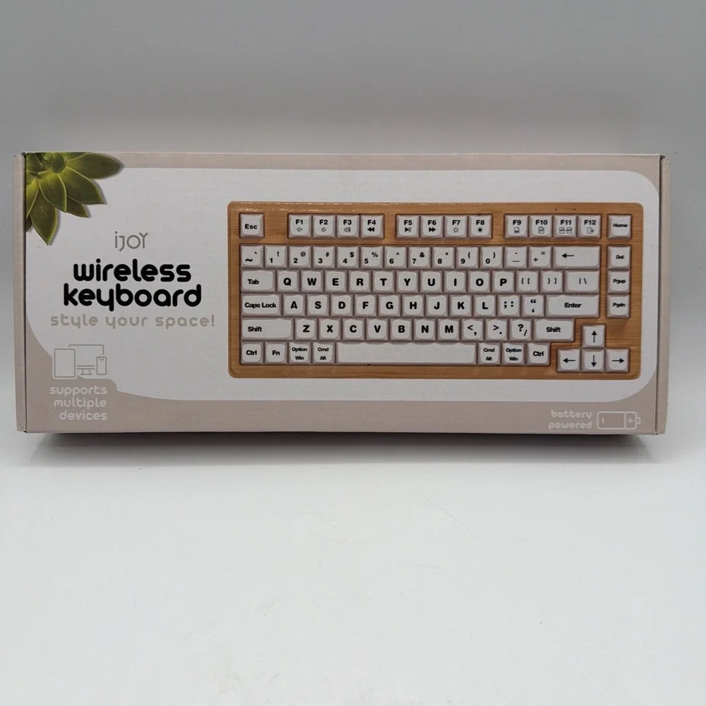 iJoy Wireless Wooden Keyboard NEW